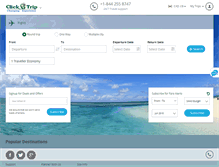 Tablet Screenshot of clickmytrip.com